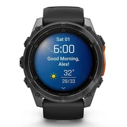 Frontal de Garmin Fenix ​​​​​​8 AMOLED 51mm Aço Preto - Relógio Inteligente