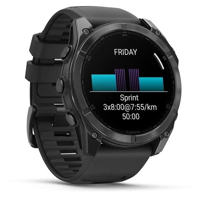 Ecrã de Garmin Fenix ​​​​​​8 AMOLED 51mm Aço Preto - Relógio Inteligente