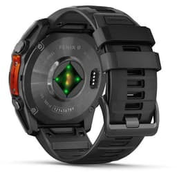 Traseira de Garmin Fenix ​​​​​​8 AMOLED 51mm Aço Preto - Relógio Inteligente