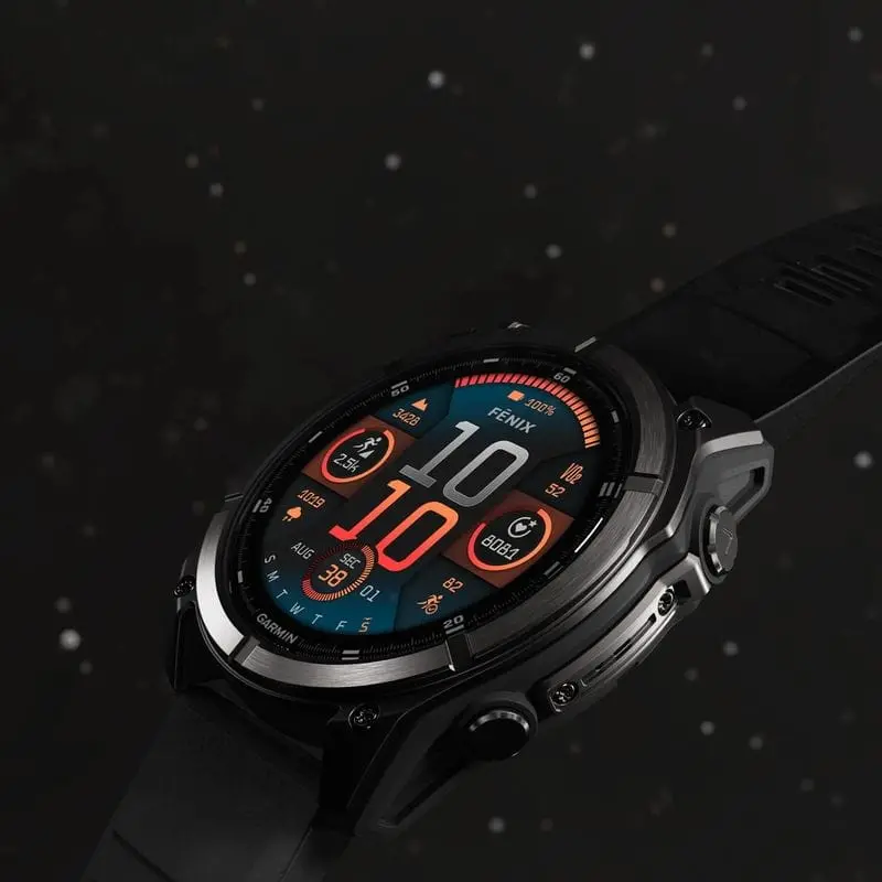 Adaptável Garmin Fenix ​​​​​​8 AMOLED 51mm Aço Preto - Relógio Inteligente