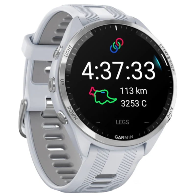 Garmin Forerunner 965 GPS Blanc Gris Montre connect e