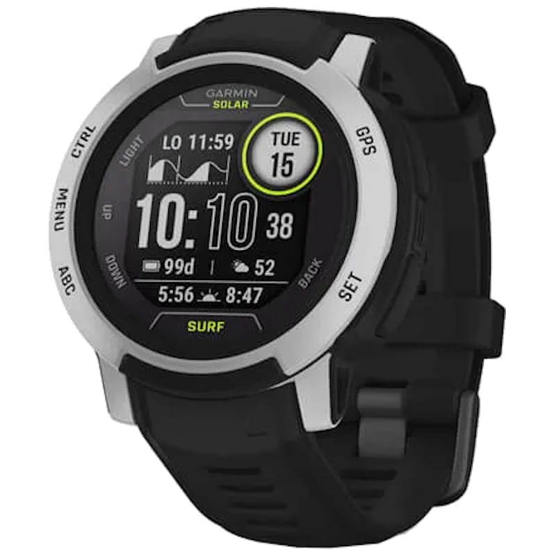 Bracelet pour montre intelligente Garmin Forerunner - 13,5 + 9,4 cm de  long, 23mm de large, silicone, noir