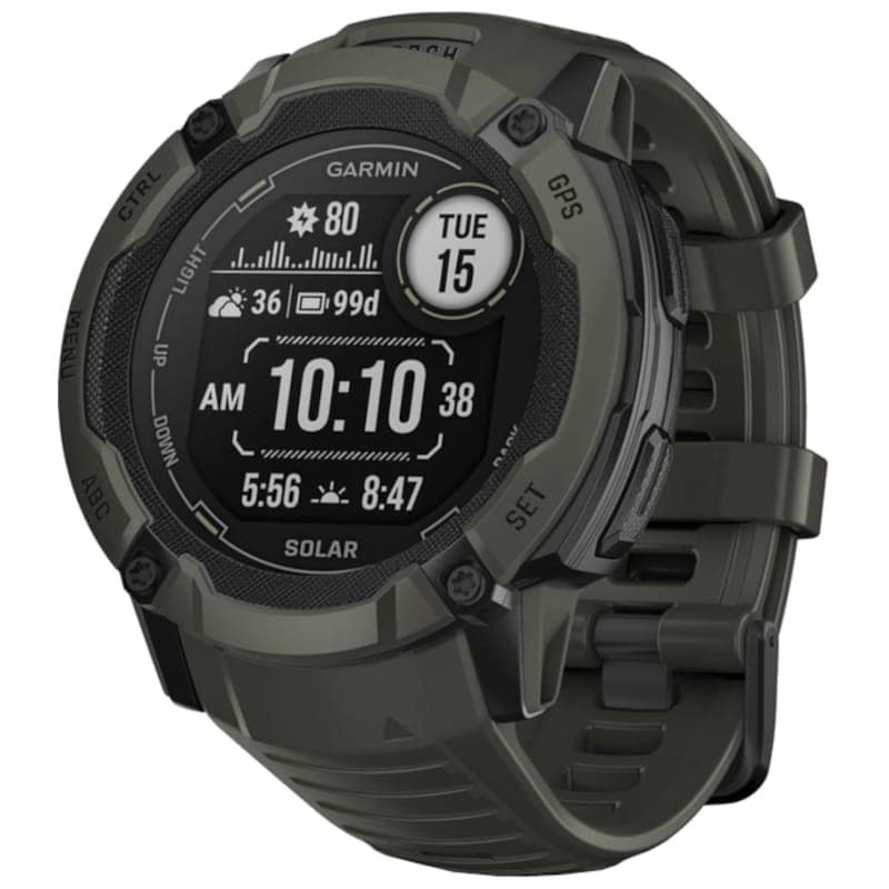 Garmin Instinct 2X Solar 50mm Vert - Montre Connectée avec GPS