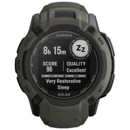 GPS vert Garmin Instinct 2X Solar 1.1 - Montre intelligente vue de face