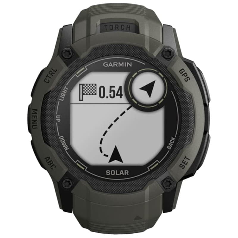 GPS vert Garmin Instinct 2X Solar 1.1 - Montre intelligente de suivi d'itinéraire