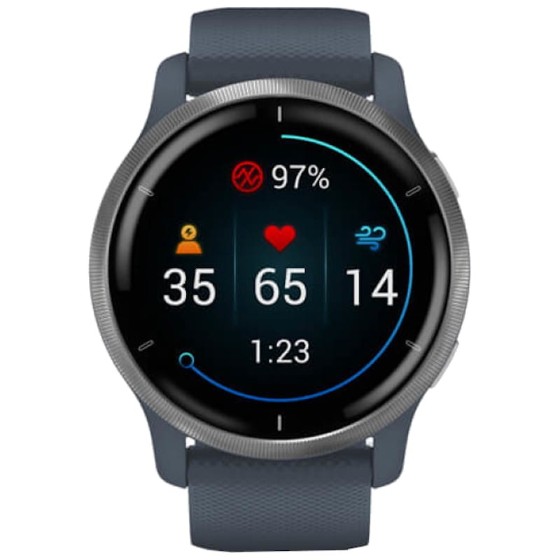 Garmin Venu 2 Azul Granito y Plata - Reloj inteligente - Ítem1