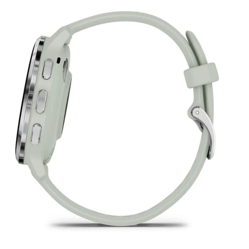 Lateral derecho de Garmin Venu 3S Verde – Reloj inteligente