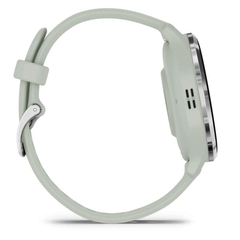 Lateral izquierdo de Garmin Venu 3S Verde – Reloj inteligente