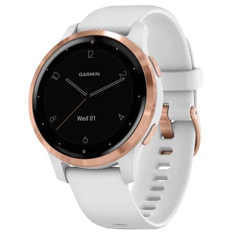 Garmin Vivoactive 4s Dorado Rose Correa Blanca 40mm Reloj inteligente