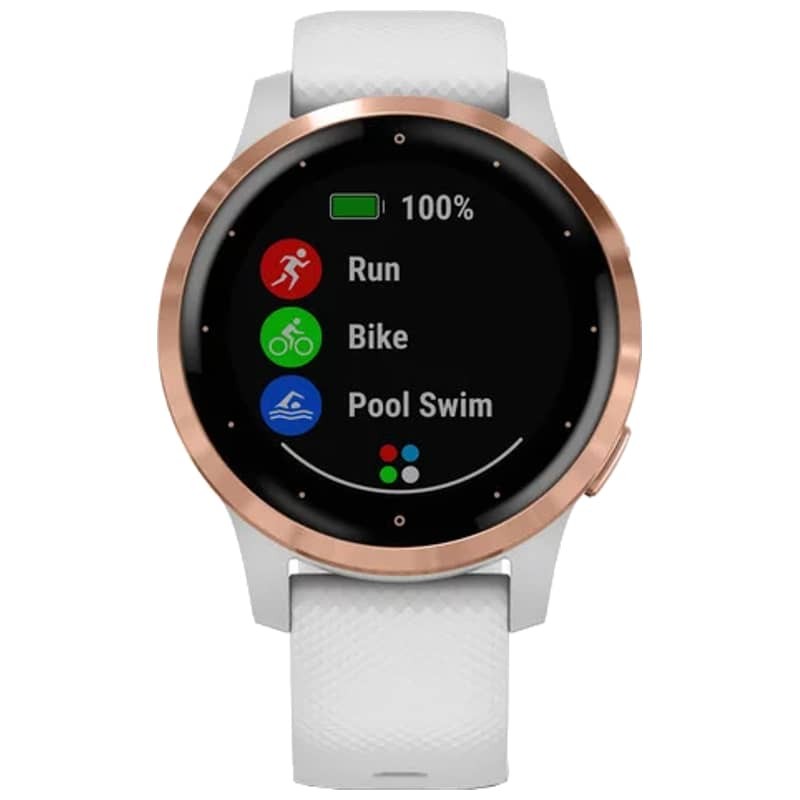 Acheter Garmin Vivoactive 4s Or Rose Bracelet Blanc 40mm