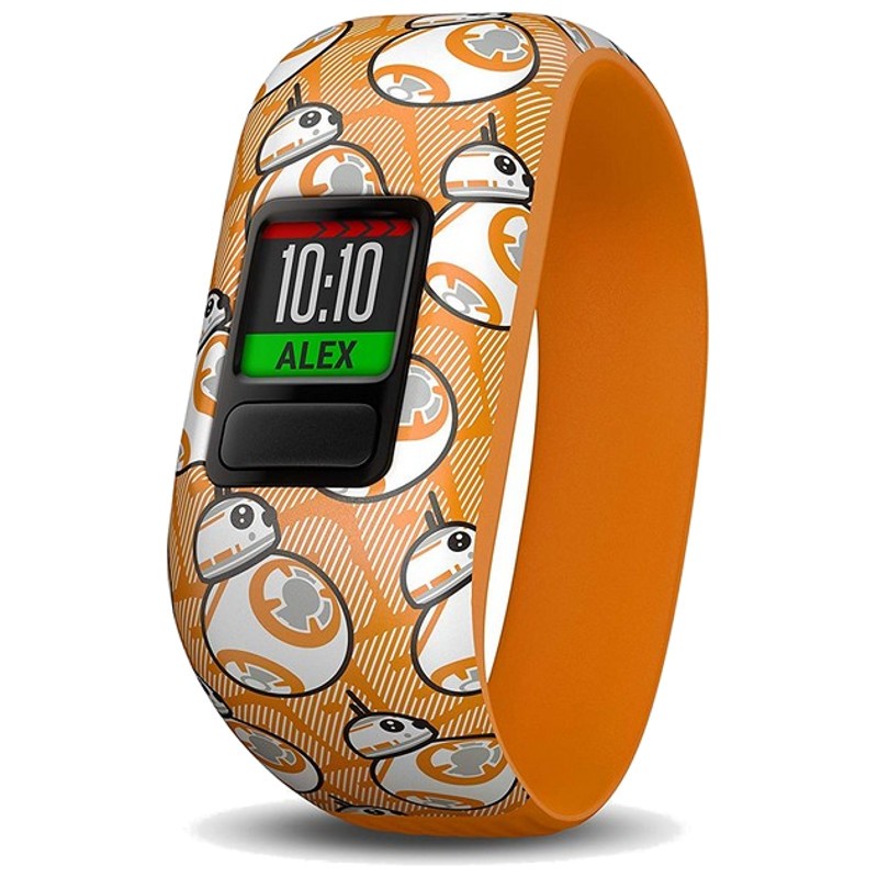 Garmin Vívofit JR 2 Star Wars BB-8 - Laranja - Smartband Interativo - Especial para Crianças - Objectivos Diários - Avisos - Controlo Remoto - Sincronização de Smartphone - Resistente 5ATM - Star Wars Design Especial BB-8