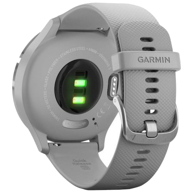 Garmin Vivomove 3 GPS Argent avec Bracelet Gris 44 mm Montre Intelligente