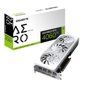 Gigabyte GeForce RTX 4060 Ti AERO OC 8G NVIDIA 8 GB GDDR6 Blanco – Tarjeta Gráfica
