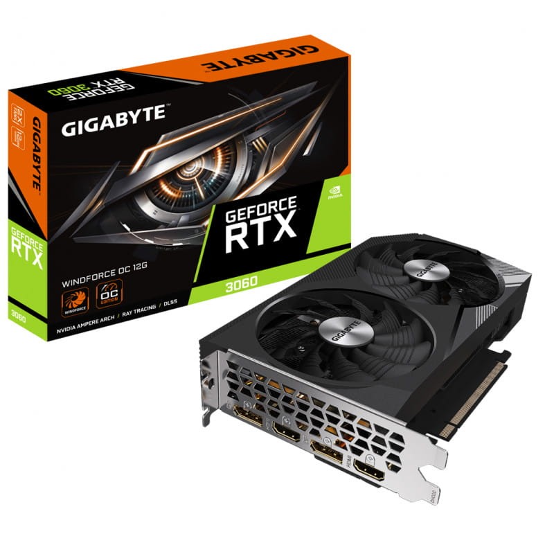 Gigabyte GeForce RTX 3060 Windforce OC 12GB Negro - Tarjeta gráfica - Ítem