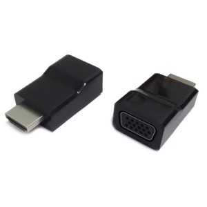 Gemgir HDMI para VGA - Cor preta - Converta HDMI para VGA - Conecte cabo VGA à entrada HDMI - Até 1920x1080 @ 60Hz suporta alta largura de banda, compatível com HDMI v.1.4 - 1 x fêmea VGA DB15 - 1 x macho de 19 pinos HDMI