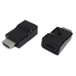 Gemgir HDMI to VGA - Black color - Convert HDMI to VGA - Connect VGA cable to HDMI input - Up to 1920x1080 @ 60Hz support high bandwidth, HDMI v.1.4 compatible - 1 x VGA DB15 female - 1 x HDMI 19 pin male