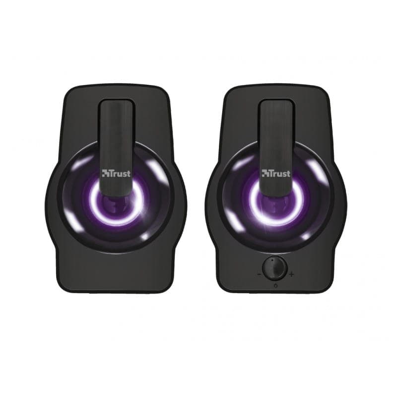 Trust Gemi 6 W Negro - Altavoces PC iluminados en morado