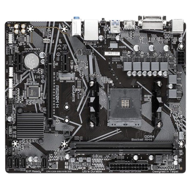 Gigabyte A520M H (Rev 1.0) AM4 - Plaque - Ítem3