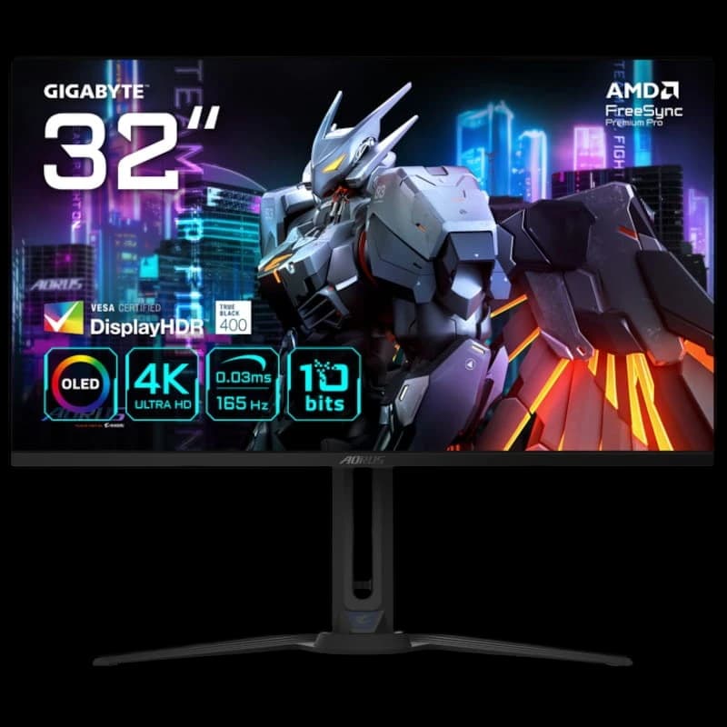 Gigabyte AORUS FO32U 31.5 4K UHD OLED 165 Hz FreeSync Premium Pro Negro - Monitor PC