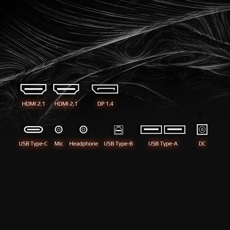 Conexiones y puertos del Monitor Gigabyte AORUS FO32U 31.5 4K UHD Negro