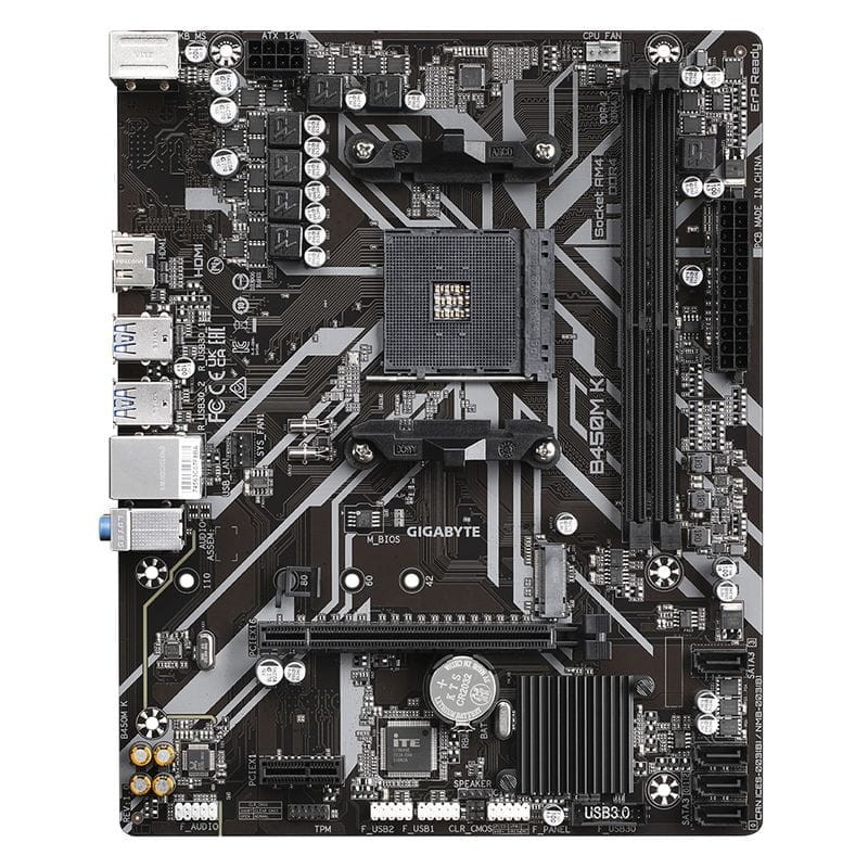 Placa-mãe micro ATX Gigabyte B450M K AM4 - Item1