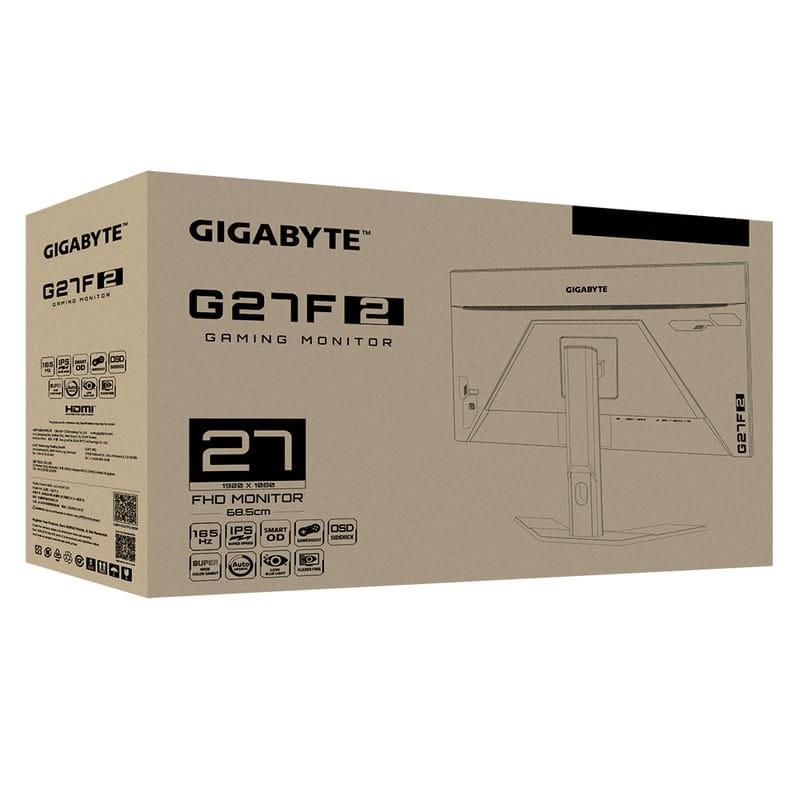 Gigabyte G27F 2 27 FullHD IPS 165Hz FreeSync Premium Negro - Monitor Gaming - Ítem7