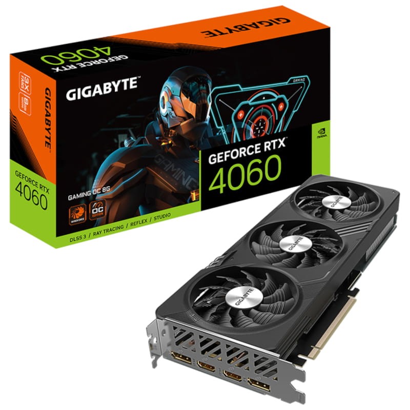Gigabyte Gaming NVIDIA GeForce RTX­­ 4060 OC 8GB GDDR6 Negro - Tarjeta Gráfica - Ítem