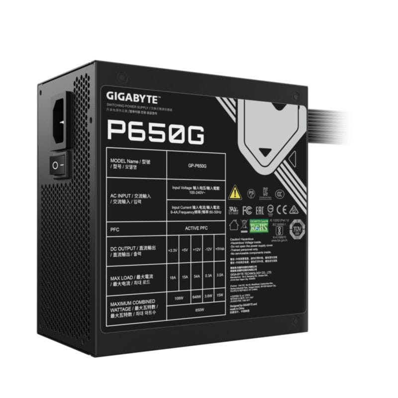 GIGABYTE GP-P650G 650 W Noir - Alimentation - Ítem1