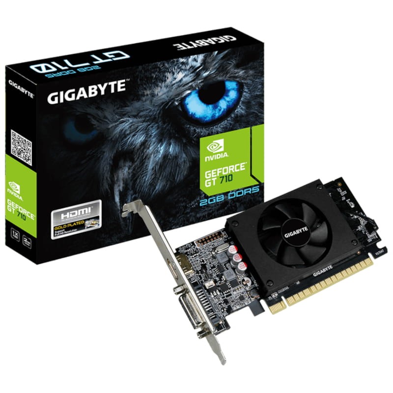 Gigabyte NVIDIA GeForce GT 710 2GB Negro - Tarjeta Gráfica - Ítem