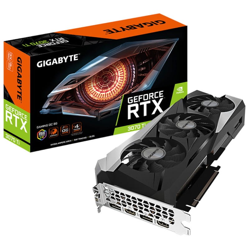 Placa Gráfica Gigabyte GV-N307TGAMING OC-8GD NVIDIA GeForce RTX 3070 Ti 8 GB GDDR6X - Item