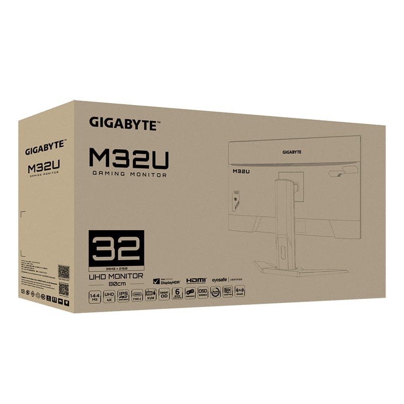 Gigabyte M32U - Noir - Connectivité USB, HDMI et DisplayPort