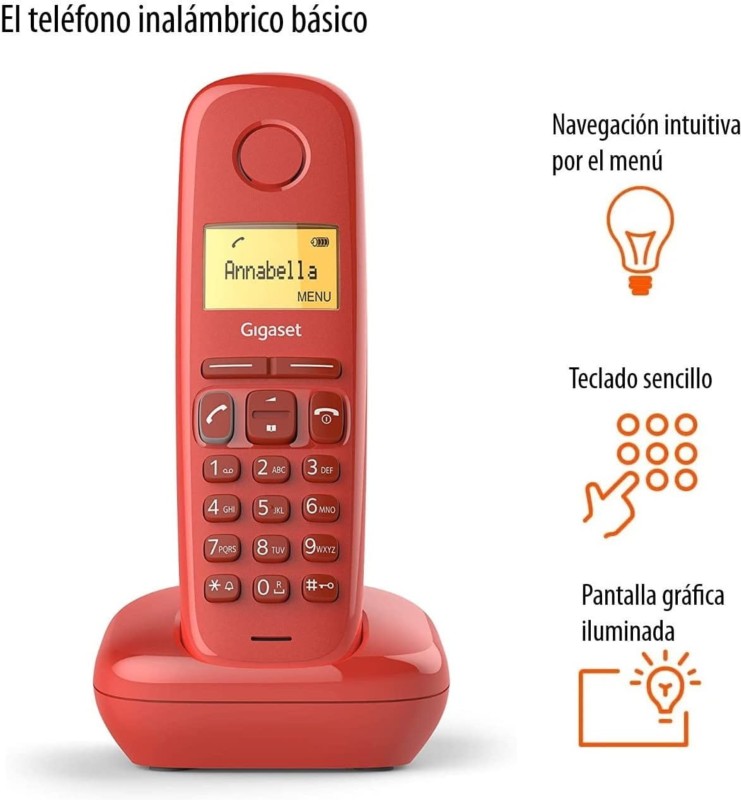 Gigaset A170 DECT/analógico Garnet - Telefone - Item3