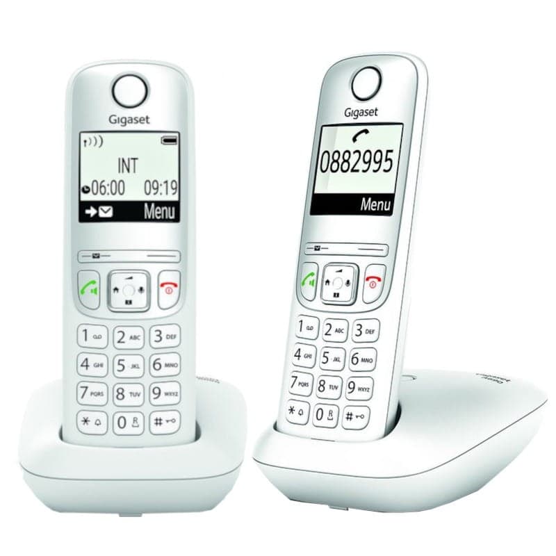Gigaset A690 Duo Téléphone DECT/analogique Blanc - Téléphone fixe