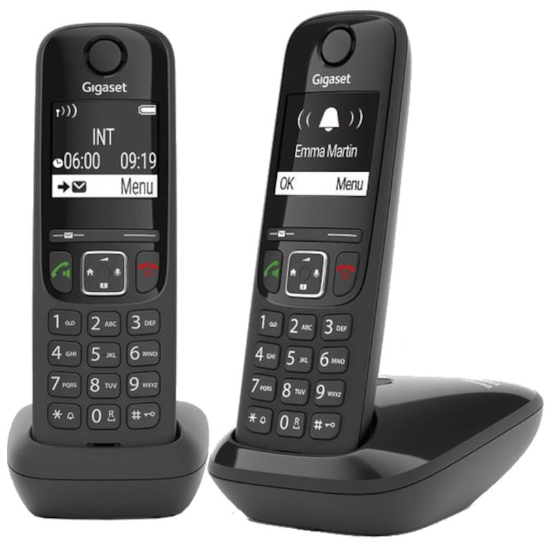 Gigaset AS690 Duo Teléfono DECT/analógico Negro - Teléfono Fijo - Ítem