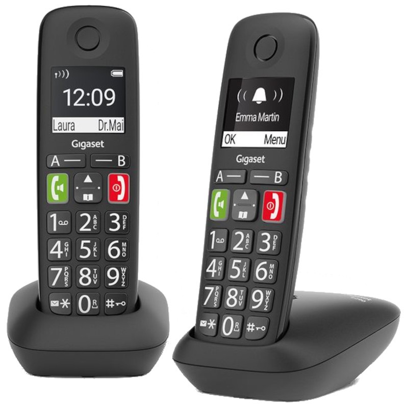 Gigaset E290 Duo Telefone DECT/analógico Preto - Telefone - Item