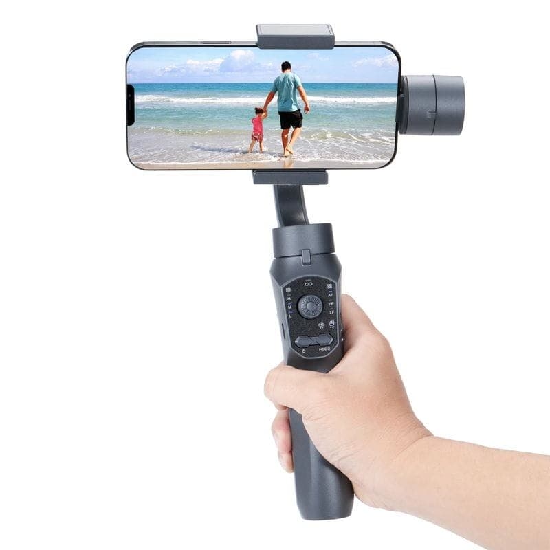 Adaptável Gimbal F10 Pro 3 Eixos Preto - Estabilizador para smartphone