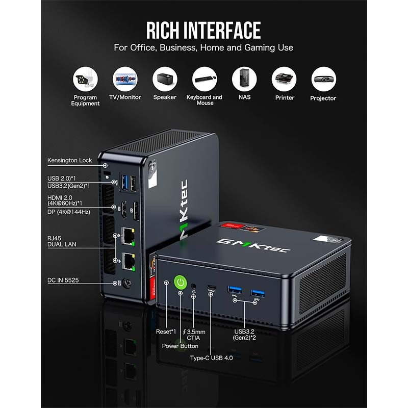 GMKtec M6 AMD Ryzen 5 6600H 16GB DDR5/512GB SSD/Windows 11 Pro - Mini PC - Item7