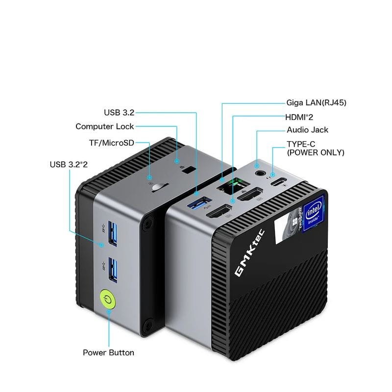 GMKtec Nucbox G5 Intel N97/12GB RAM/Sem SSD Preto - Mini PC pequeno - Item10