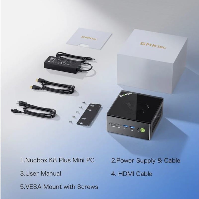 GMKtec K8 Plus AMD Ryzen 7 8845HS/Sem Ram/Sem SSD/Preto - Mini PC para jogos - Item8