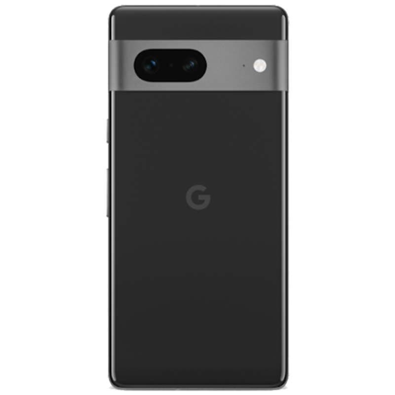 Dos noir élégant avec barre caméra bicolore, double capteur et flash à droite, logo G centré, boutons latéraux discrets, finition renouvelée excellente