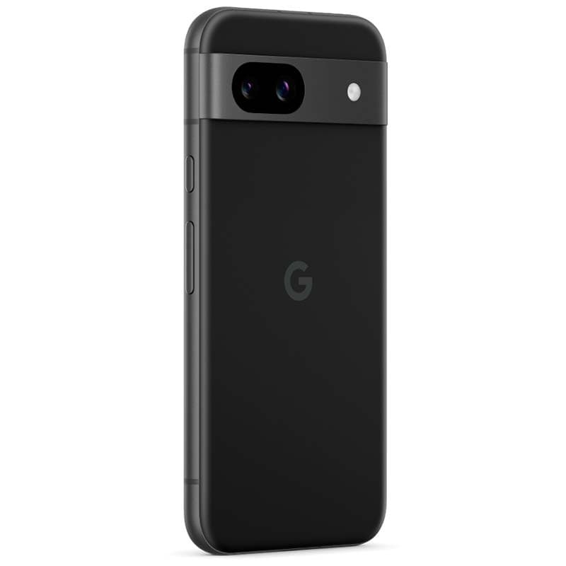 Téléphone portable renouvelé Google Pixel 8a 5G 8 Go/128 Go Obsidian - Excellent état Vue arrière côté droit
