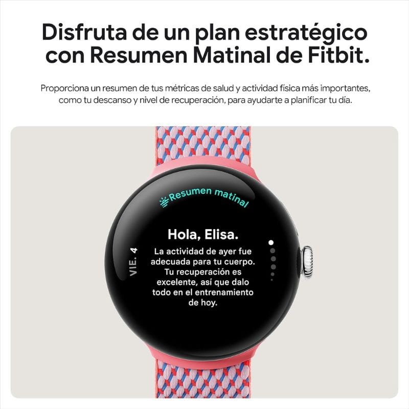 Google Pixel Watch 3 45mm 4G LTE Plata con Correa Porcelana - Ítem7