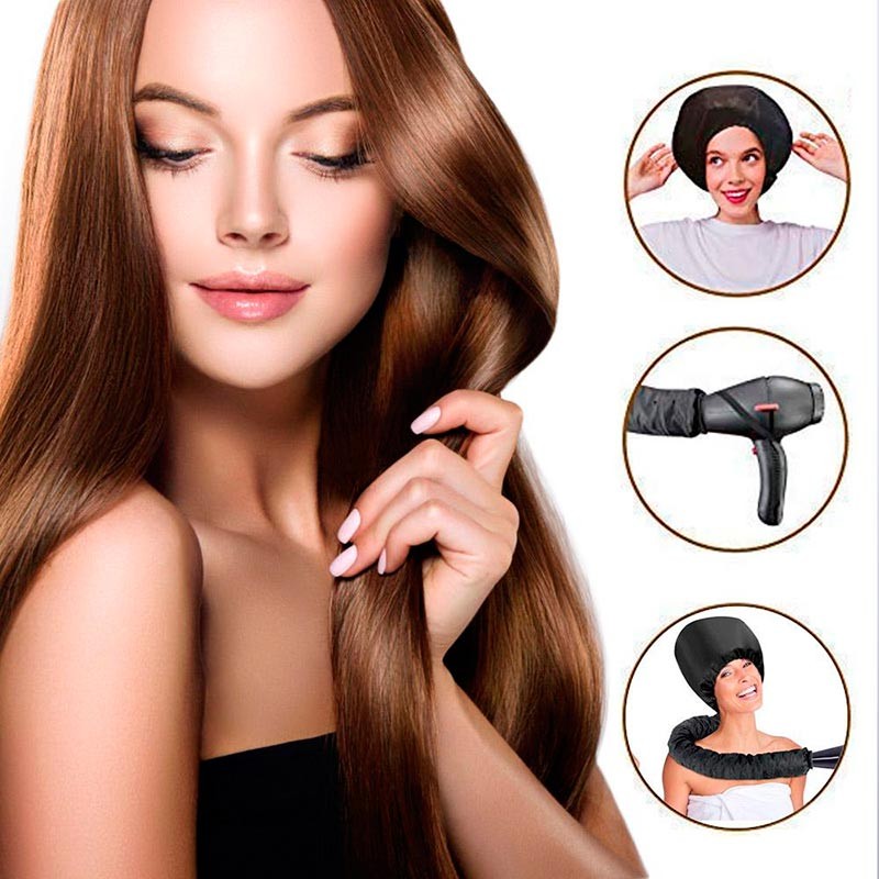 Gorro Térmico para Secador de Pelo Negro - Ítem5
