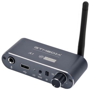 GTMedia A1 Áudio Bluetooth Preto - Receptor Bluetooth