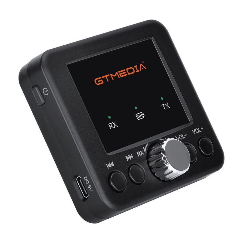 GTMedia RT05 Bluetooth Preto - Transmissor/Receptor de Áudio - Item1