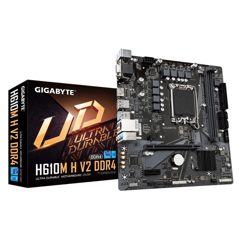 Gigabyte H610M H V2 DDR4 (rev. 1.0) LGA 1700 micro ATX Gigabit Ethernet - Carte mère - Ítem