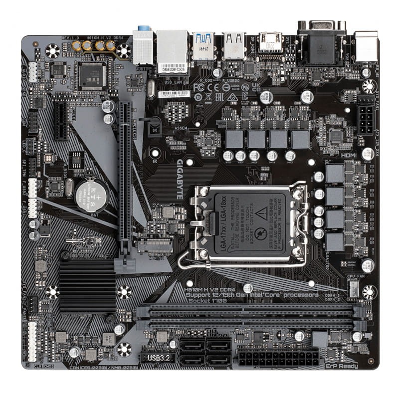 Gigabyte H610M H V2 DDR4 (rev. 1.0) LGA 1700 micro ATX Gigabit Ethernet - Carte mère - Ítem3