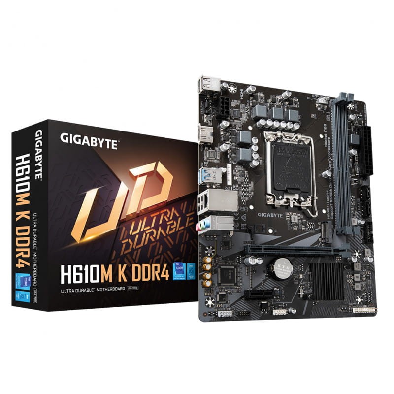 Gigabyte H610M K DDR4 1.0 LGA 1700 micro ATX Gigabit Ethernet - Carte mère - Ítem