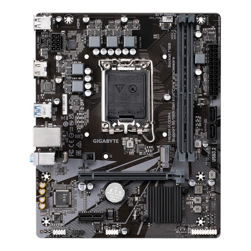 Gigabyte H610M K DDR4 1.0 LGA 1700 micro ATX Gigabit Ethernet - Carte mère - Ítem1