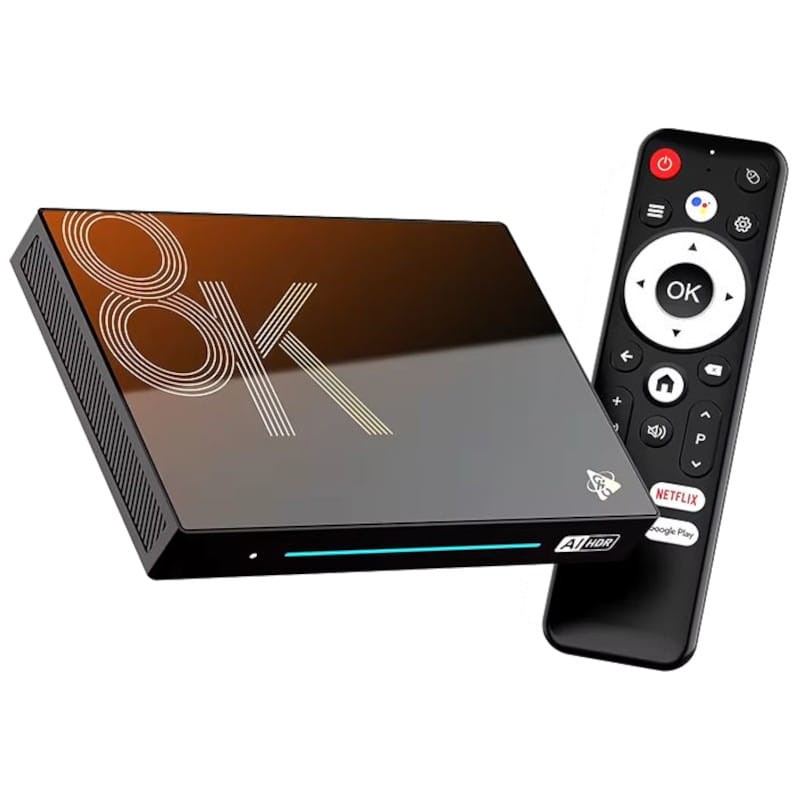 H96 MAX M9S 8K RK3576 4GB/32GB Wifi 6 Android 14 Negro - Android TV - Ítem1
